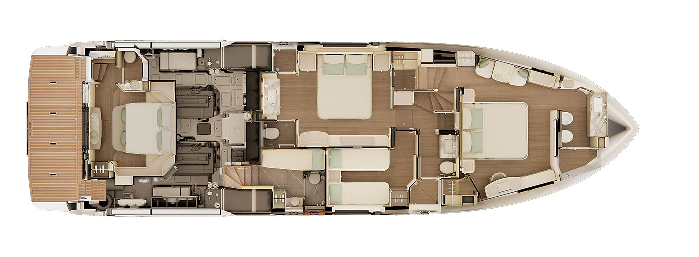 Navetta66 lower deck layout