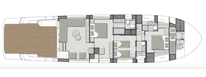 bluegame-yacht-bgx73-lower-deck-A-bed-twin-beds-configuration