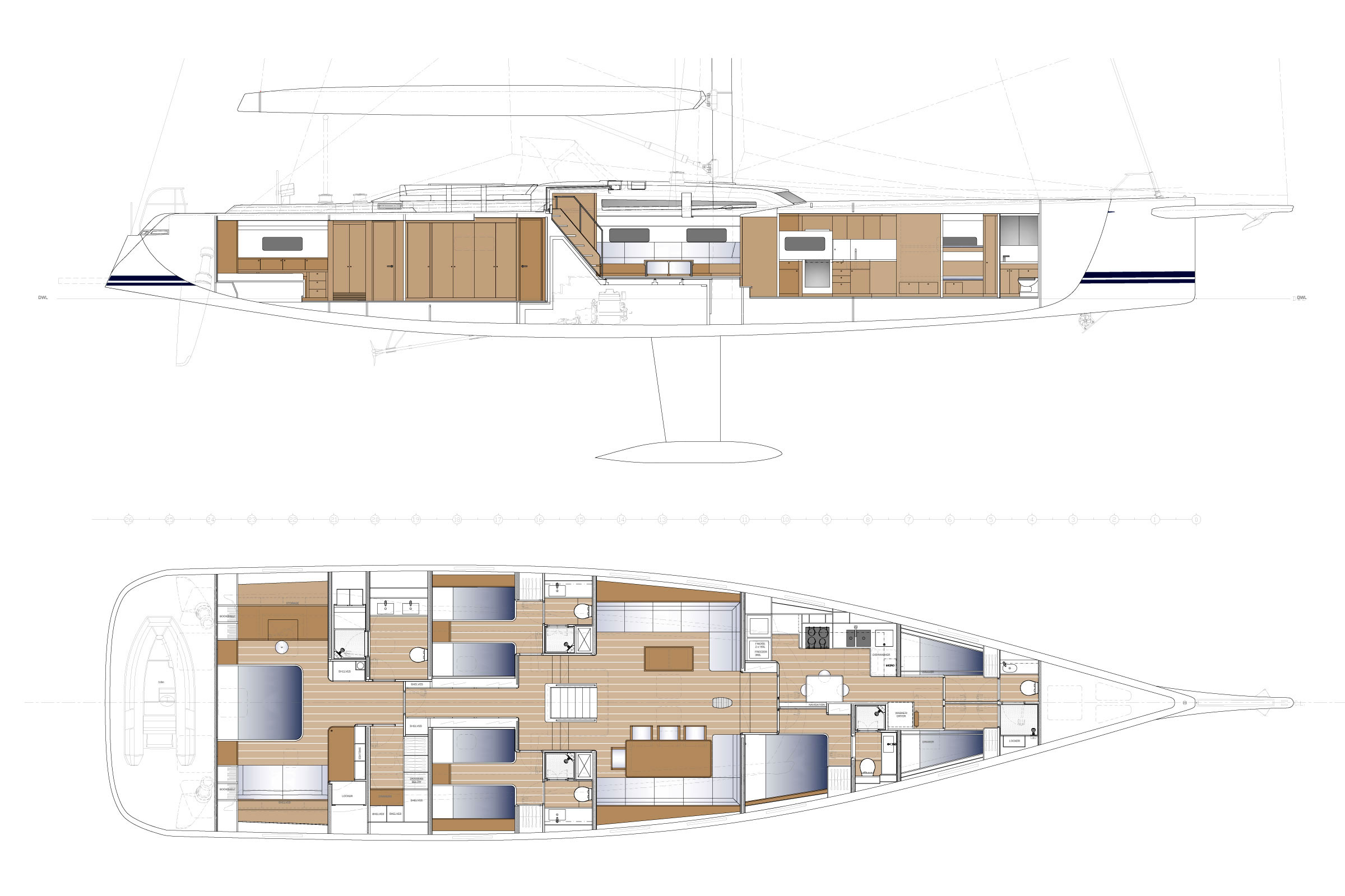 Swan 88 General Arrangement OA A