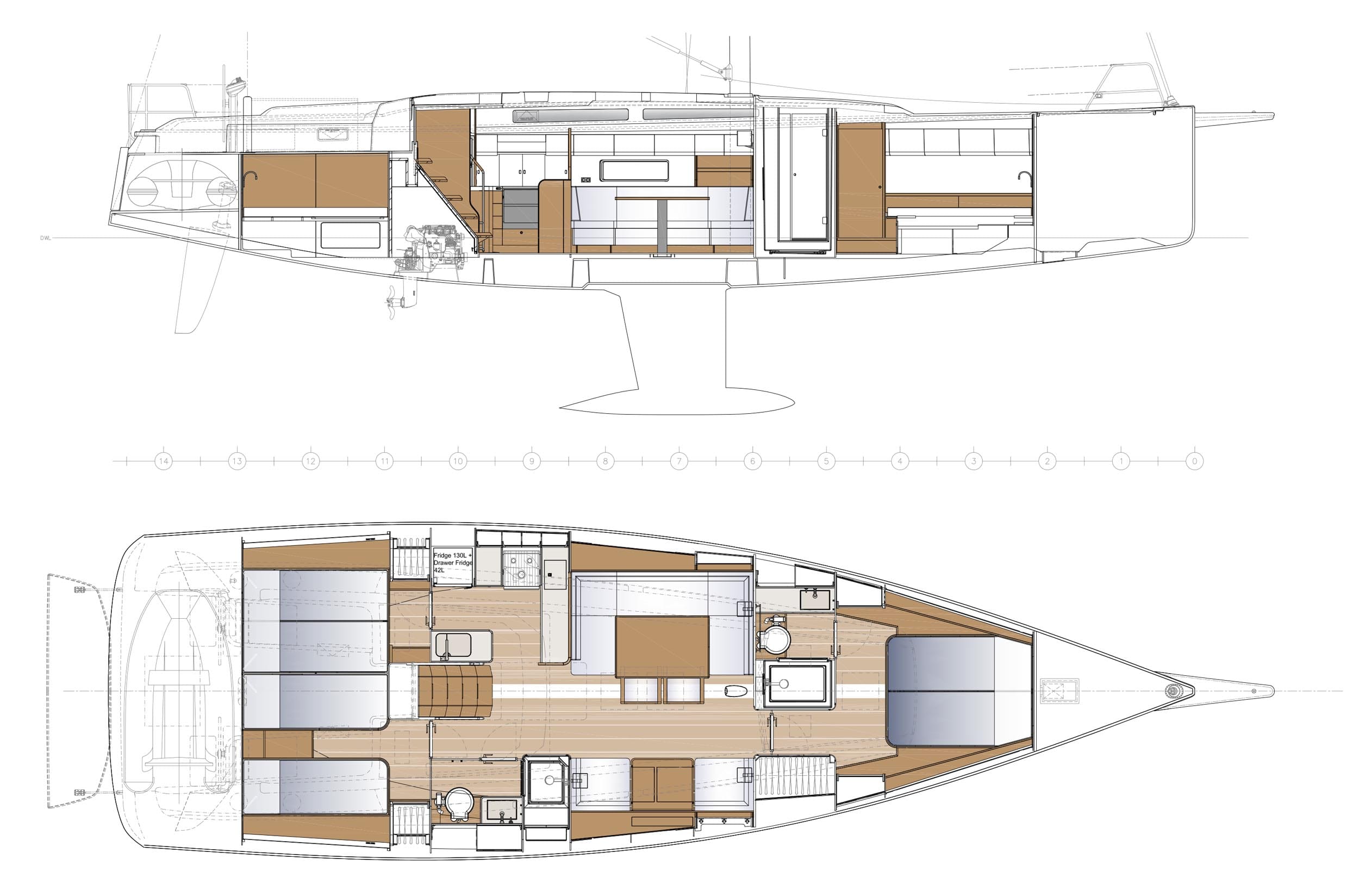 Swan 48MKII Conceptual General arrangement