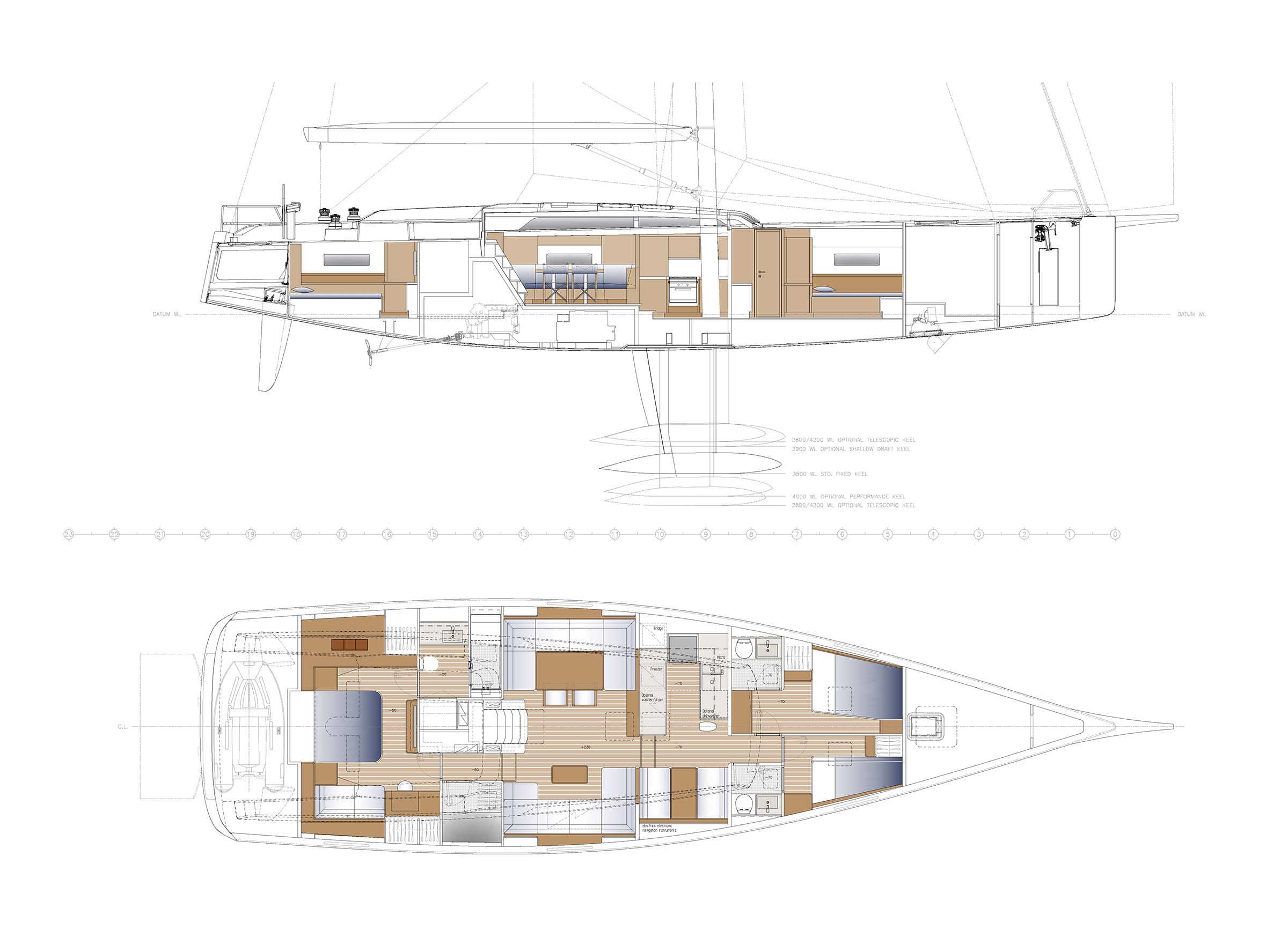 Swan 65 General Arrangement OA G