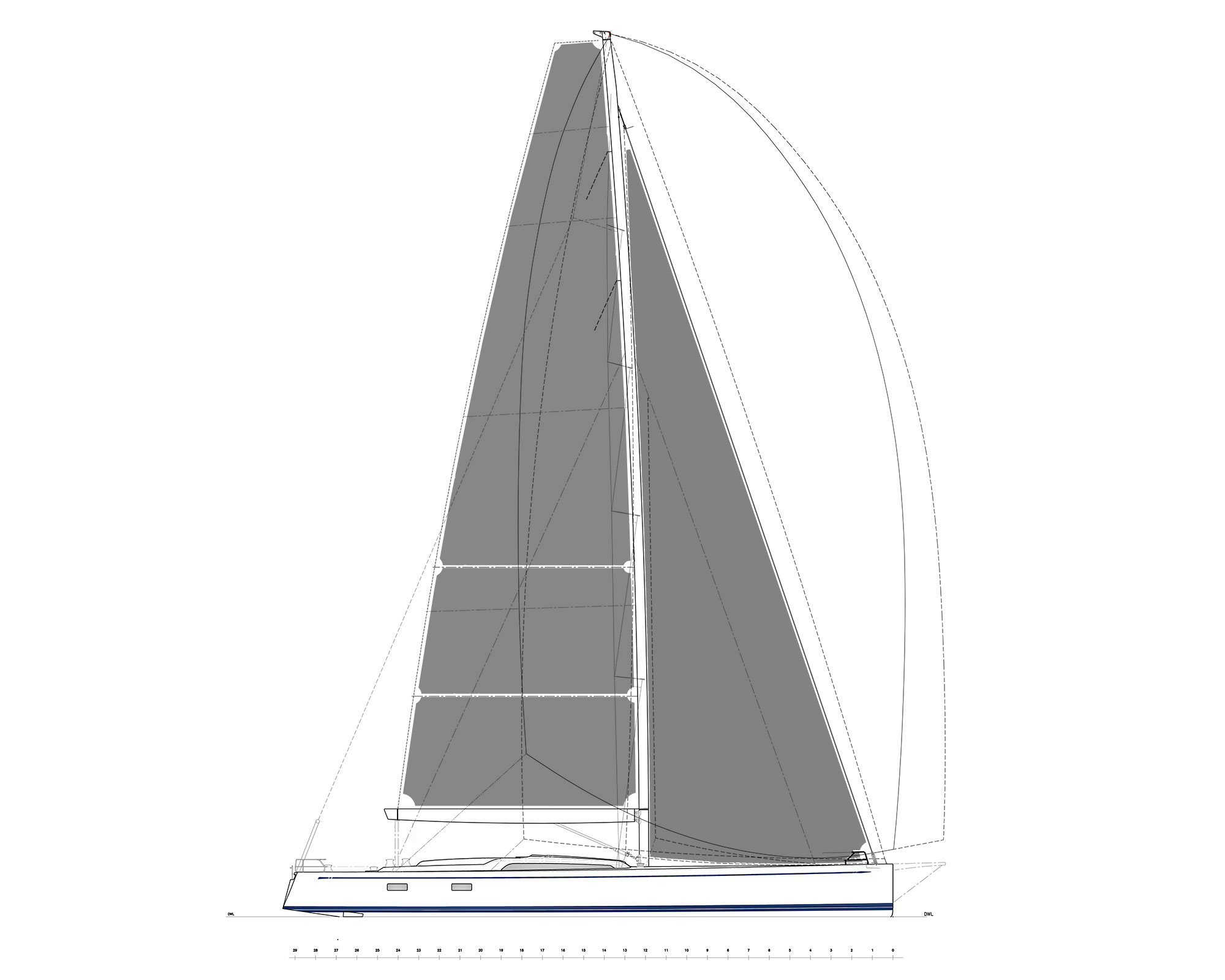Swan 98 Sailplan opt grey