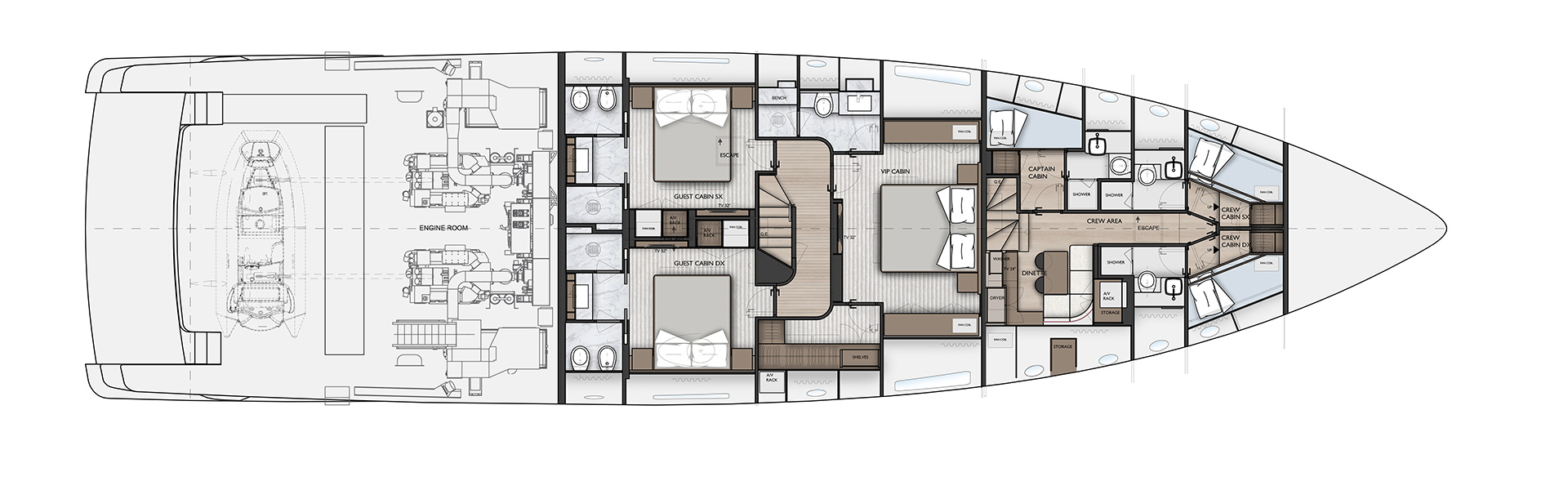 SD96 lower deck