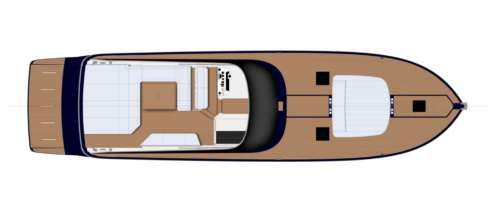 Itama 70 New - Main Deck - blu