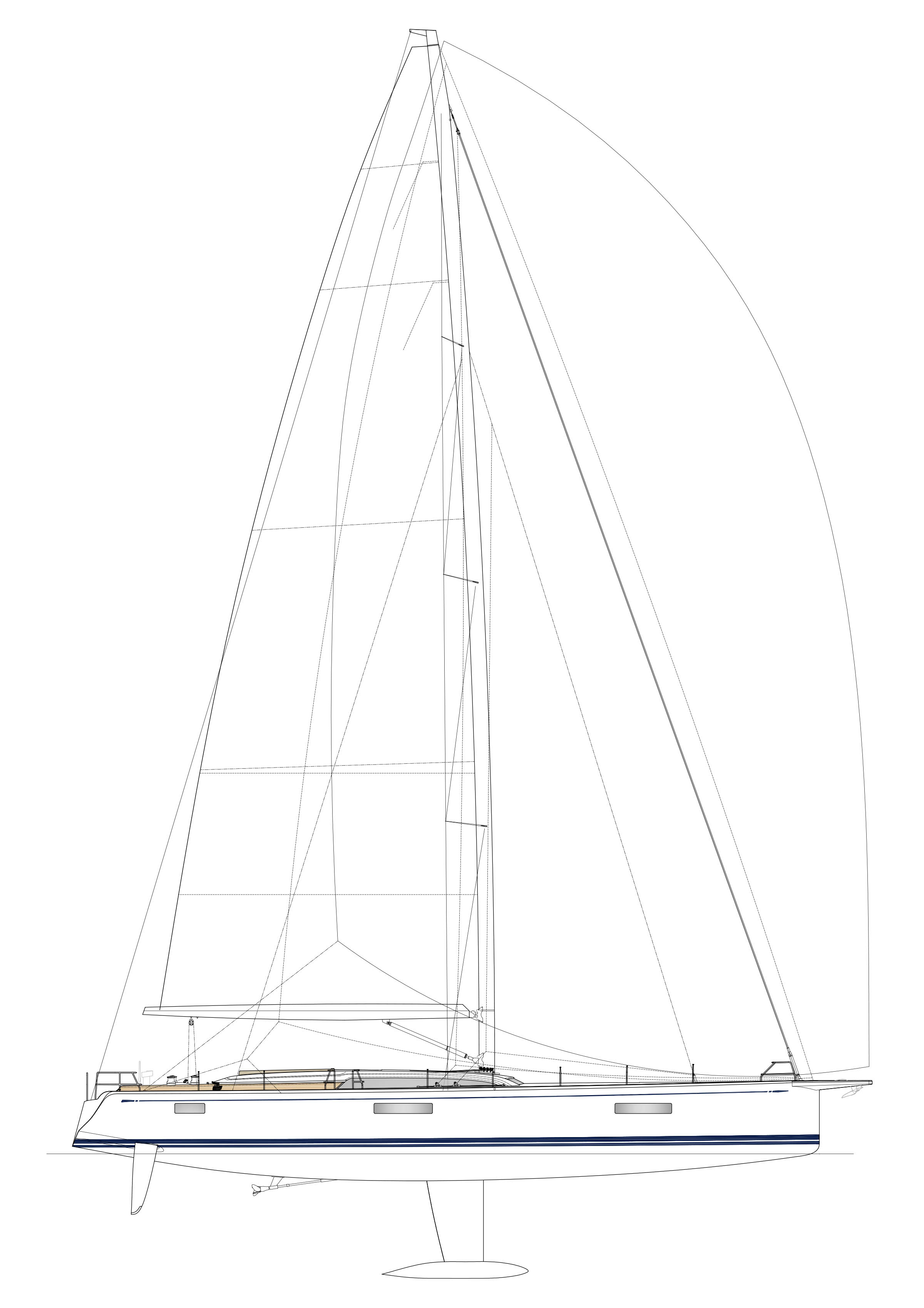 Swan 80 Conceptual Sail plan